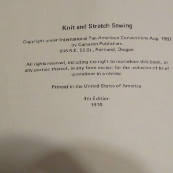 The Original KNIT and STRETCH Sewing Book Hendy Cameron Vintage (#875) - Picture 3 of 6